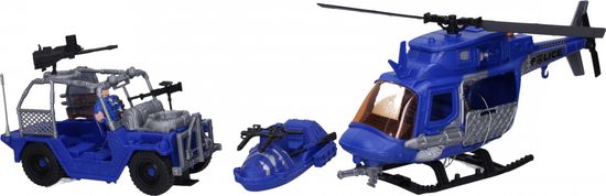 Wiky  Policejní set s figurkami vrtulník 33 cm