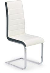 Halmar Kovová židle K132, bílá / černá
