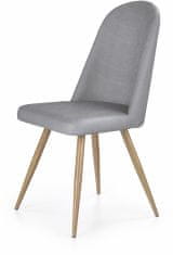 Halmar Jídelní židle K214, šedá / dub medový