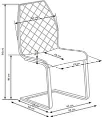 Halmar Jídelní židle K265, černá / hnědá / dub medový