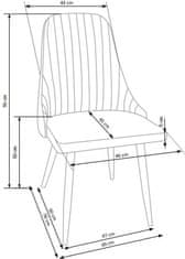Halmar Jídelní židle K285, světle šedá