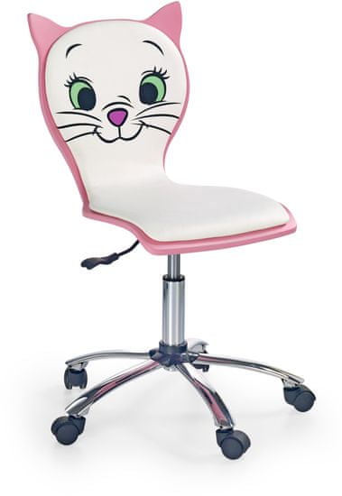 Halmar Dětská židle Kitty II, bílá / růžová