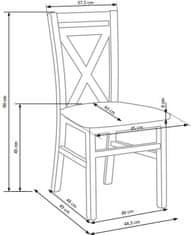 Halmar Dřevěná židle Dariusz 2, bílá