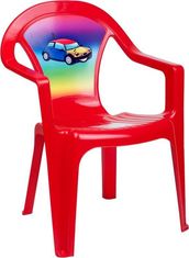STAR PLUS  Dětský zahradní nábytek - Plastová židle červená auto