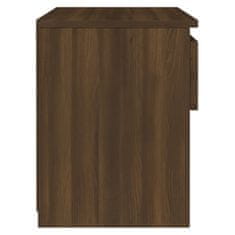Greatstore Noční stolek hnědý dub 40 x 30 x 39 cm kompozitní dřevo