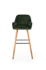 Halmar Barová židle H-93, tmavě zelená