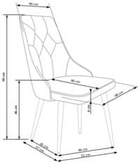 Halmar Jídelní židle K365, šedá