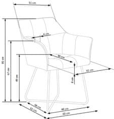 Halmar Jídelní židle K377, béžová