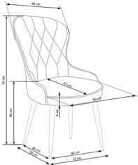 Halmar Jídelní židle K366, šedá