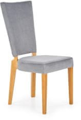 Halmar Jídelní židle Rois, dub medový / šedá