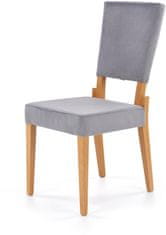 Halmar Jídelní židle Sorbus, šedá / medový dub