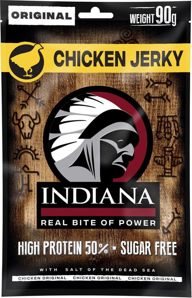 Levně Indiana sušené maso Jerky kuřecí Original ZIP 90g