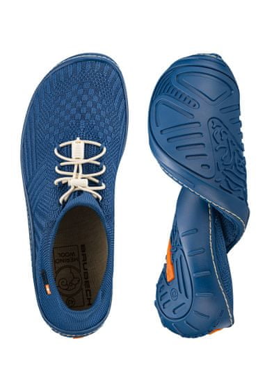 Brubeck pánské boty barefoot merino modré