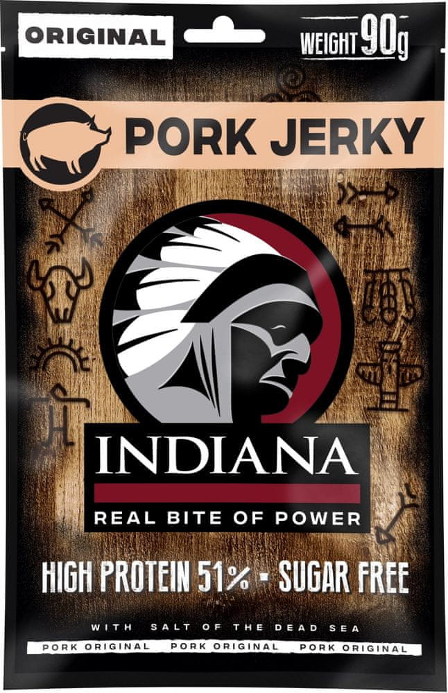 Indiana sušené maso Jerky vepřové Original ZIP 90g