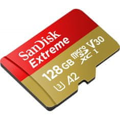SanDisk MicroSDXC Extreme 128GB 190MB/s UHS-I U3 + SD adaptér (SDSQXAA-128G-GN6MA)