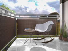 My Best Home Balkonová ratanová zástěna s očky PORI, černá/bílá, výška 100 cm šířka různé rozměry 900 g/m2 MyBestHome Rozměr: 100x700 cm
