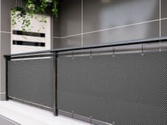 My Best Home Balkonová ratanová zástěna LATVIA, šedá/černá, výška 100 cm šířka různé rozměry 750 g/m2 MyBestHome Rozměr: 100x100 cm