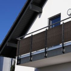 My Best Home Balkonová ratanová zástěna MALMO, světle šedá/tmavě šedá, výška 100 cm šířka různé rozměry 1300 g/m2 MyBestHome Rozměr: 100x600 cm
