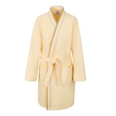 Möve +++Vaflové kimono z kolekce SUMMER PIQUÉE bílo žluté L