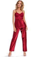 Donna Dámské saténové pyžamo Venus vínové vínová XL