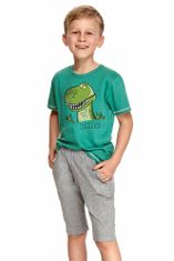 TARO Chlapecké pyžamo Alan tmavě zelené s dinosaurem zelená 104