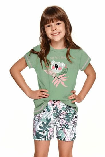TARO Dívčí pyžamo Hanička zelené s koalou