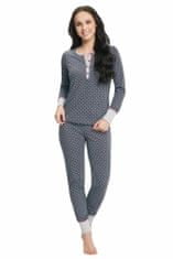Luna Dámské pyžamo Anita šedé s hvězdičkami šedá XL