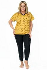 Donna Dámské pyžamo Queen žluté žlutá 3XL