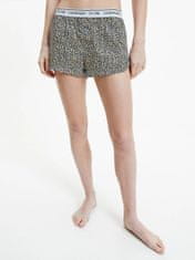 Calvin Klein Dámské pyžamové šortky QS6437E - V4L Fialová se zvířecím vzorem - Calvin Klein S fialová vzor