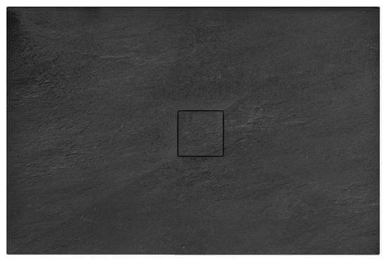 REA Sprchová vanička stone 90x120x4 černá (REA-K9603)