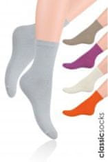 STEVEN Hladké dámské ponožky 037 MELANŽOVĚ ŠEDÁ 35-37
