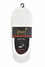 PRO Pánské kotníkové ponožky se silikonem PRO 10400 bílá 41-44