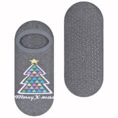 STEVEN Dámské vánoční ponožky - Froté s ABS 132 MELANŽOVĚ ŠEDÁ 38-40
