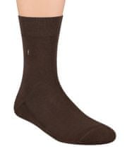 STEVEN Pánské polofroté ponožky se vzorem 003 Hnědá 45-47