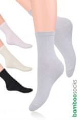 STEVEN Hladké dámské ponožky 108 bílá 35-38