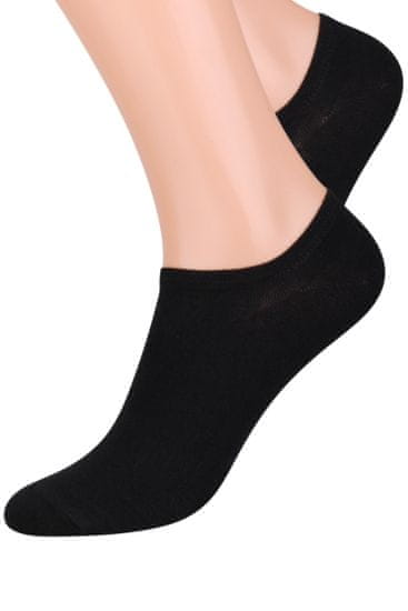 STEVEN Hladké dámské bavlněné ponožky 007