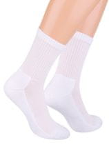 STEVEN Pánské polofroté sportovní ponožky 047 bílá 41-43