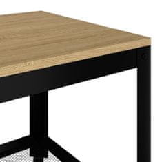 Greatstore Konferenční stolek světle hnědý a černý 90x45x45cm MDF a železo