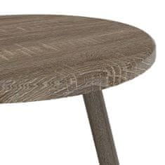 Greatstore Bistro stolek šedý Ø 50 x 76 cm MDF a železo