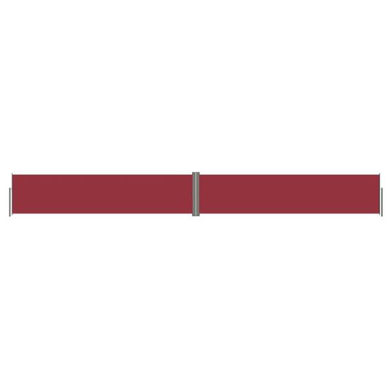 Vidaxl Zatahovací boční markýza červená 117 x 1 000 cm