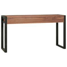 shumee Stůl se 2 zásuvkami 120 x 40 x 75 cm masivní teakové dřevo