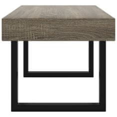 shumee Konferenční stolek šedý a černý 90 x 45 x 40 cm MDF a železo