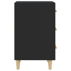 Greatstore Noční stolek černý 40 x 40 x 66 cm kompozitní dřevo