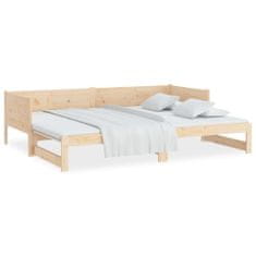 Vidaxl Výsuvná postel masivní borovice 2x (80 x 200) cm