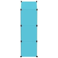 Greatstore Dětská modulární skříň s 8 úložnými boxy modrá PP
