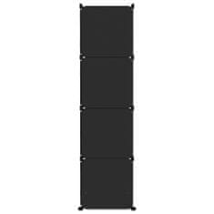 Greatstore Dětská modulární skříň s 10 úložnými boxy černá PP