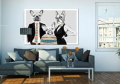 LUDESIGN Obraz na plátně BULDOG FAMILY - A různé rozměry Ludesign ludesign obrazy: 80x60 cm