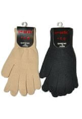 Dámské rukavice Rak R-Magic z nadýchaným kožíškem černá 21 cm