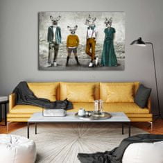 LUDESIGN Obraz na plátně BULDOG FAMILY - E různé rozměry Ludesign ludesign obrazy: 100x70 cm