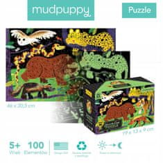 Mudpuppy Mudpuppy Puzzle Glowing Land Predators 100 El